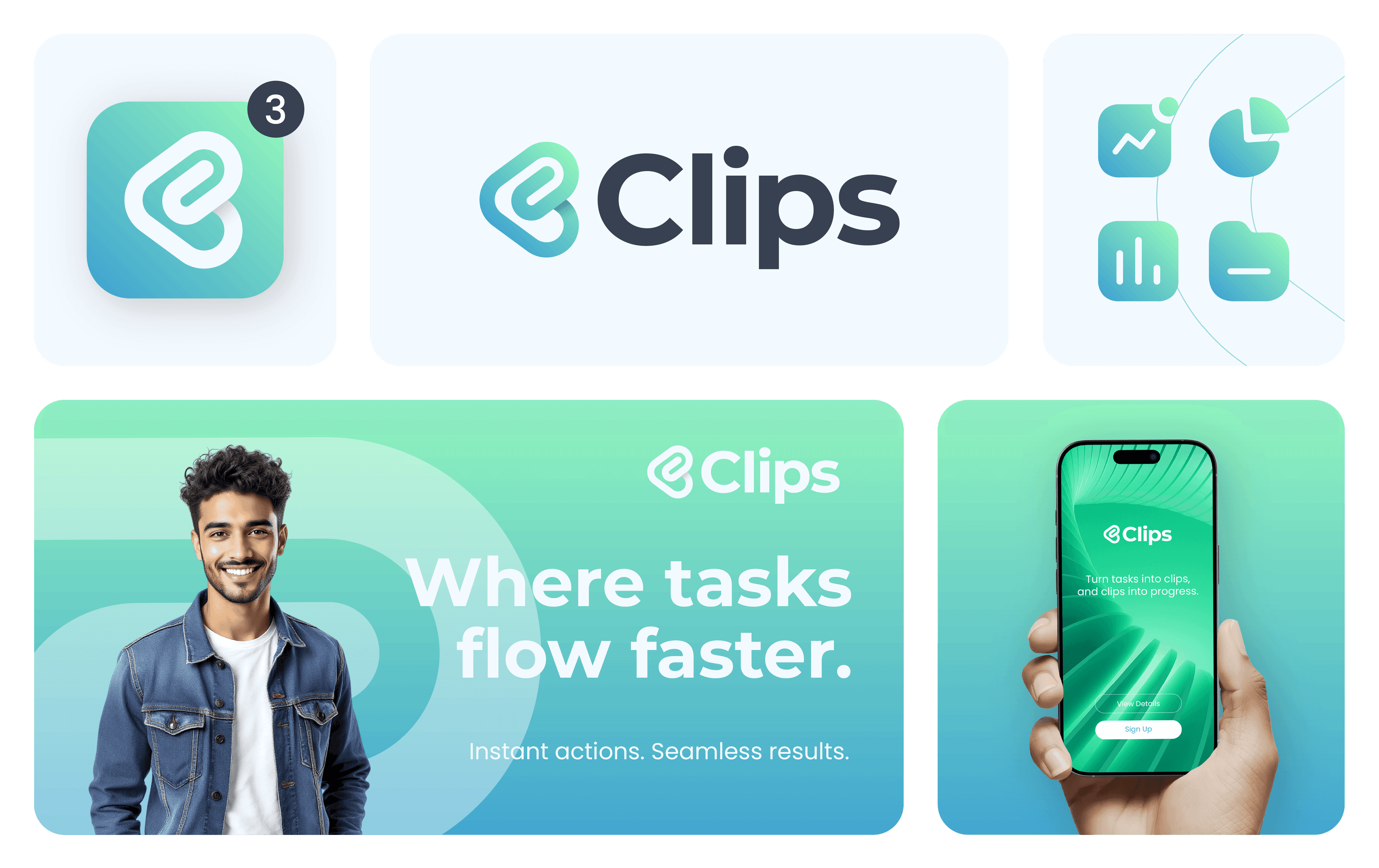 Clips brand identity project